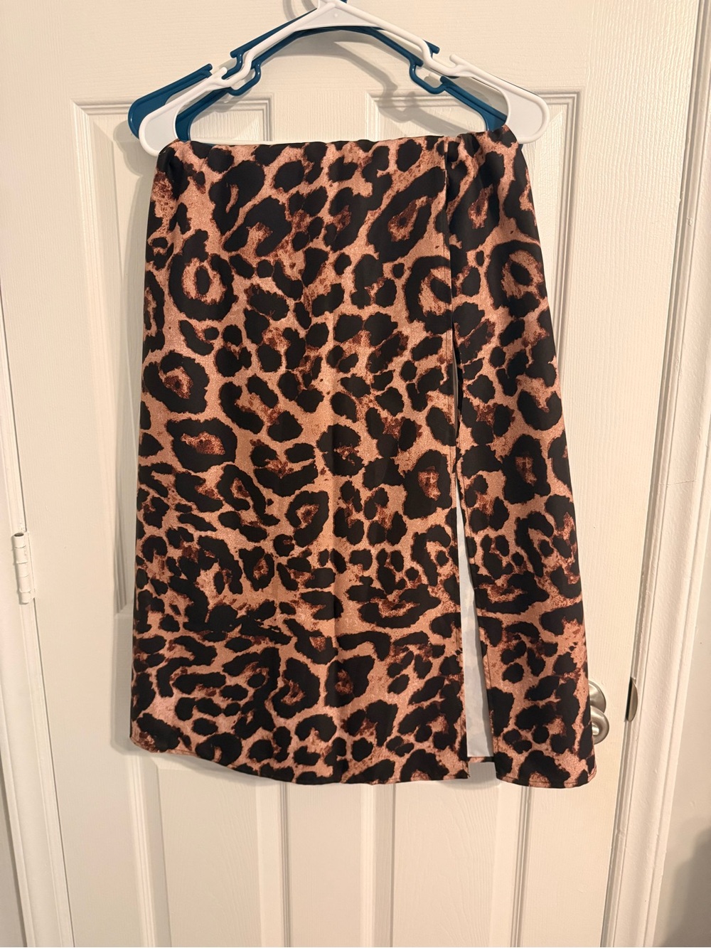 Leopard Print Maxi Skirt in Brown and Black